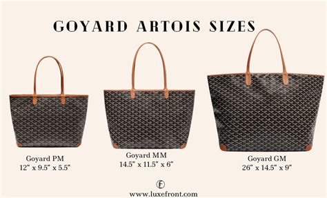 sizes of goyard|goyard size pm or gm.